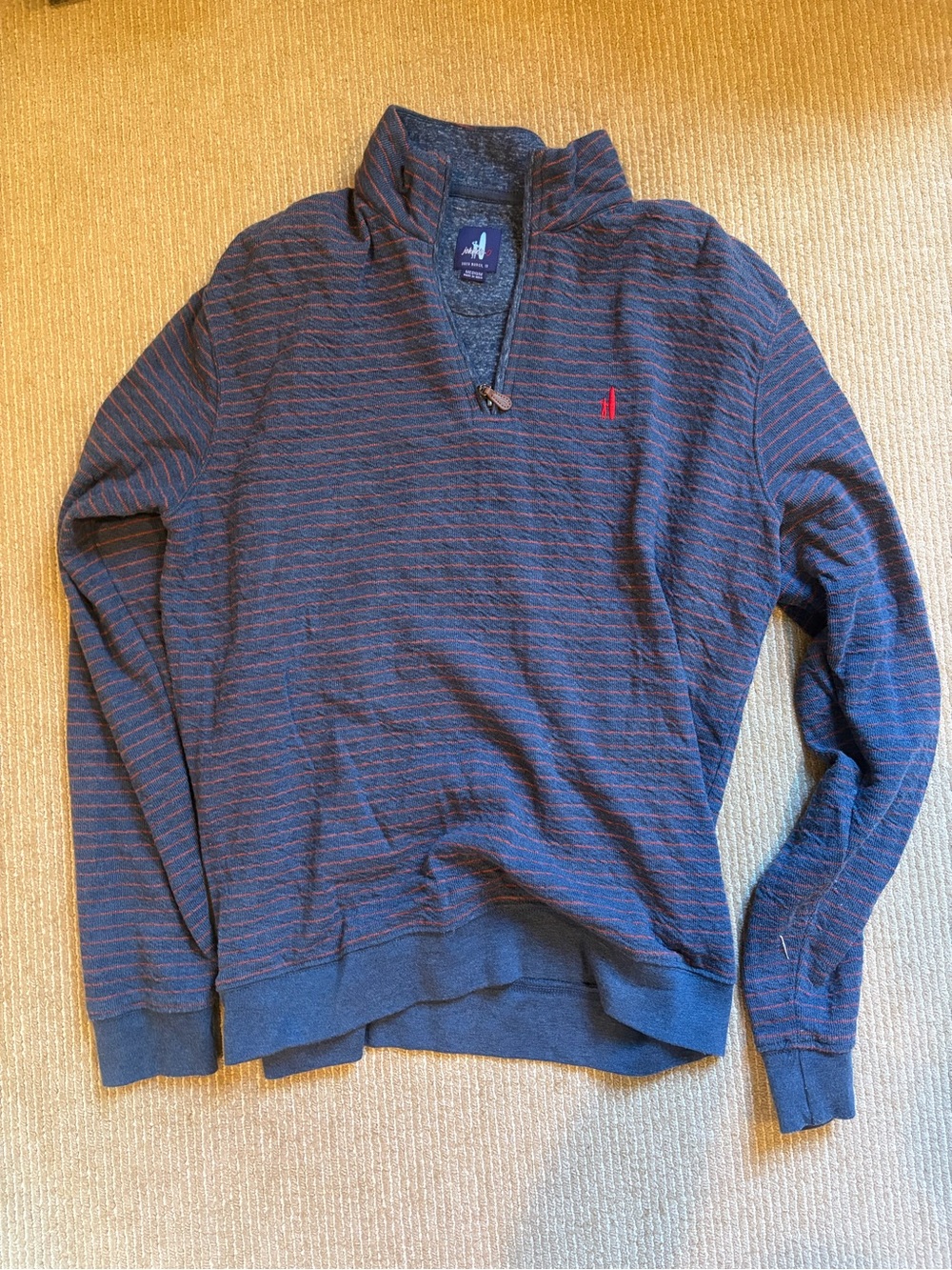 Navy & Red Striped Johnnie O Quarter-Zip Pullover